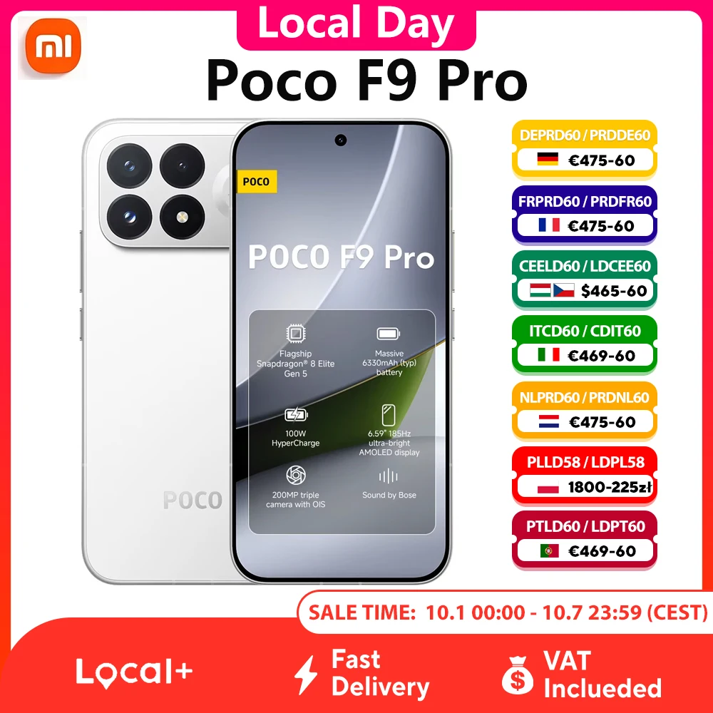 POCO F9 Pro 12/256 GB smartfon ze Snapdragon 8 Elite Gen 5