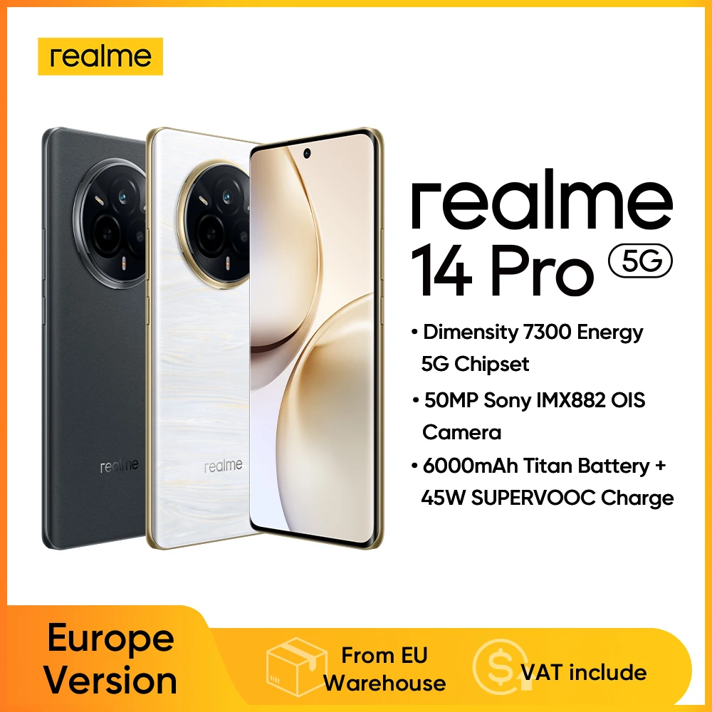 Smartfon realme 14 Pro 5G 8/256GB – europejska wersja!