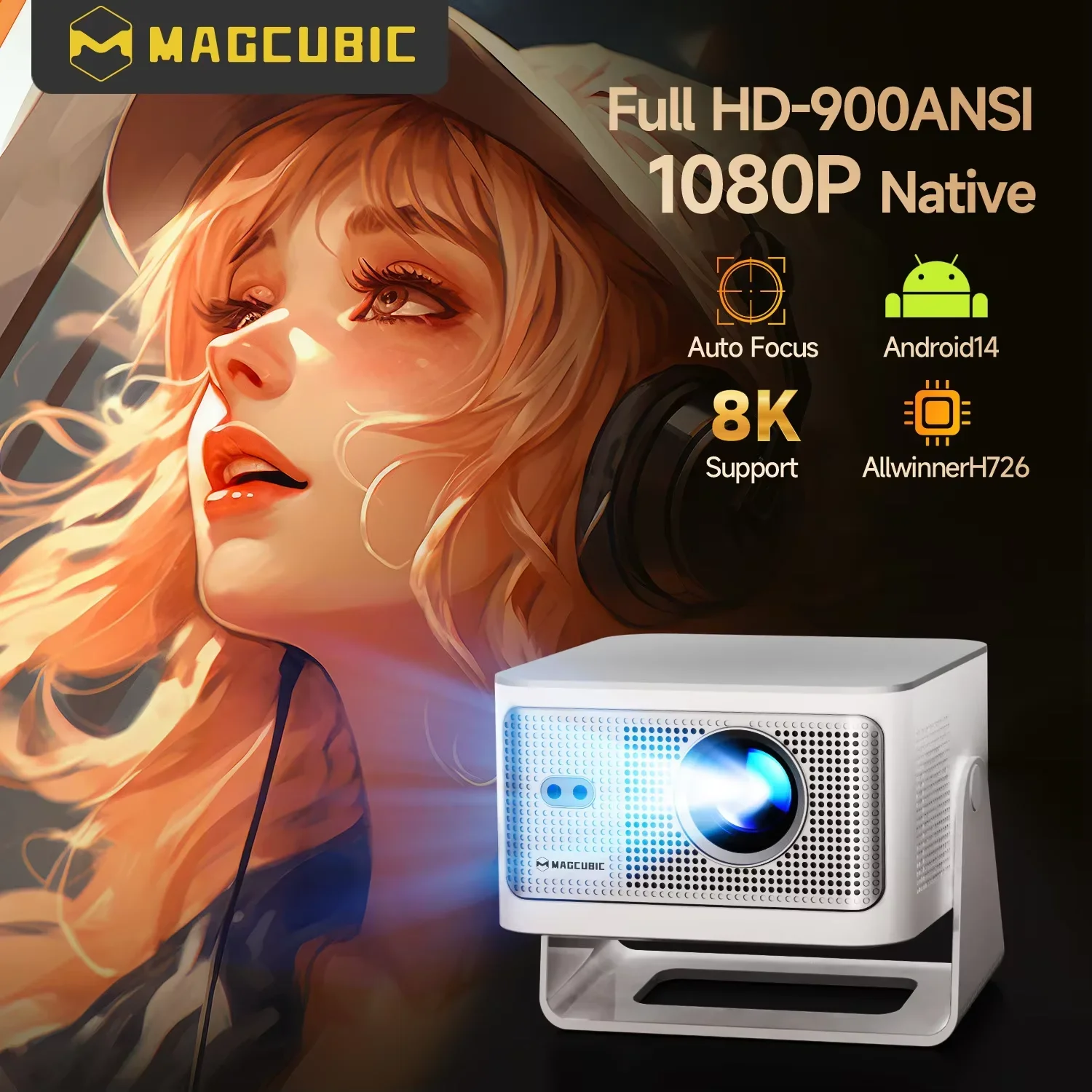 Projektor Magcubic HY350MAX 900 ANSI z Android 14 🎬🔥