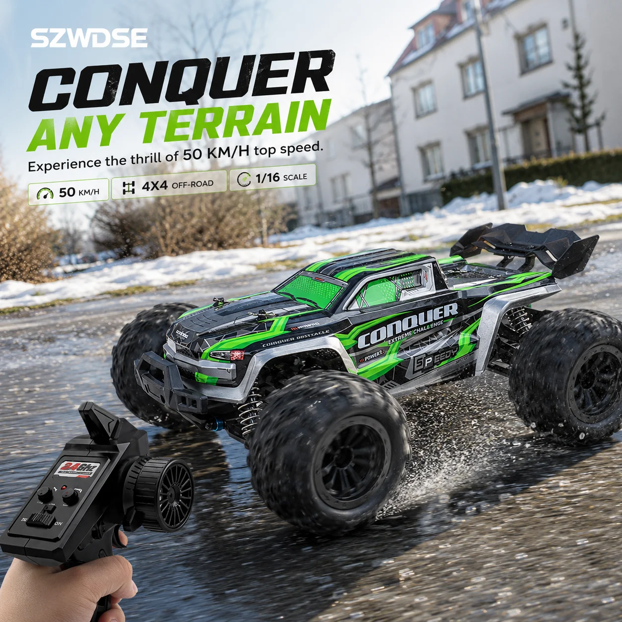 Samochód RC 1:16 4WD 50 km/h z silnikiem 390