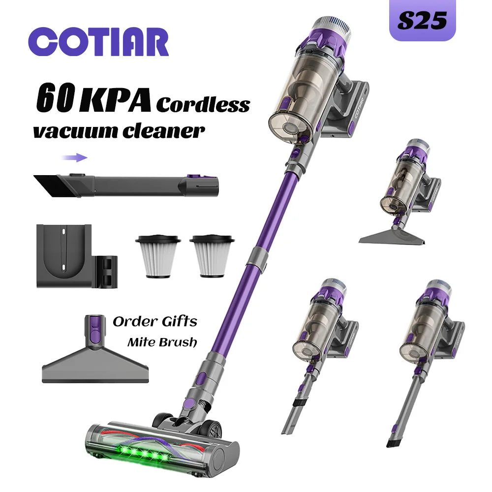Cotiar S25 odkurzacz pionowy 650W 60 kPa do 70 min