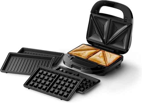 Philips HD2350/80 opiekacz 3w1 750 W z płytkami do tostów, gofrów i panini