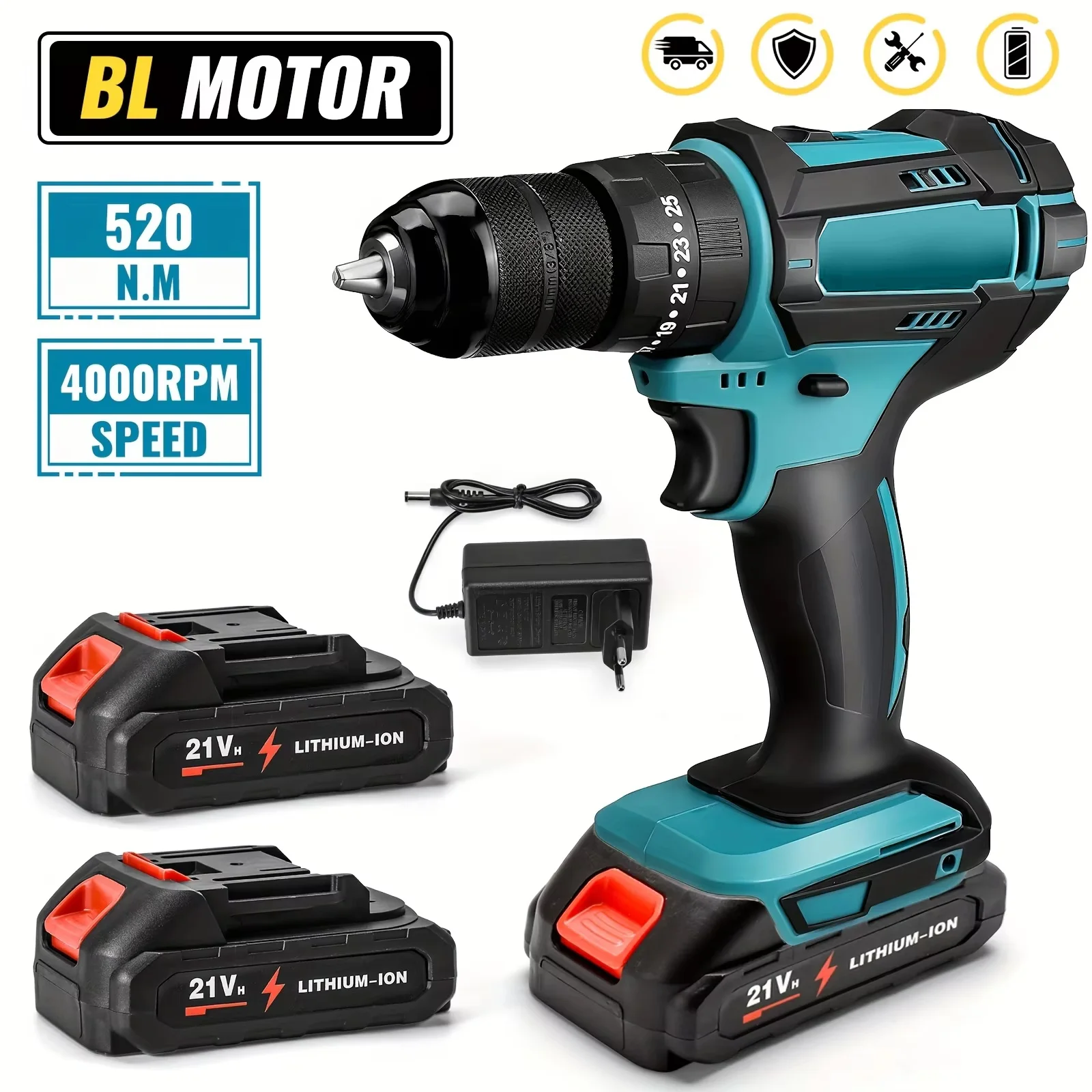 Wiertarko-wkrętarka udarowa 520 Nm pod Makita 18 V