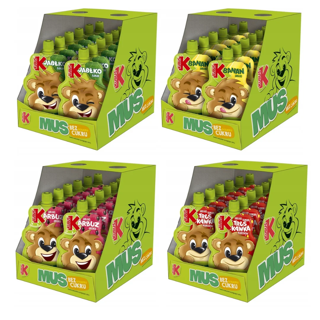 Kubuś Mus 100% mix 4 smaków 100 g × 48 sztuk