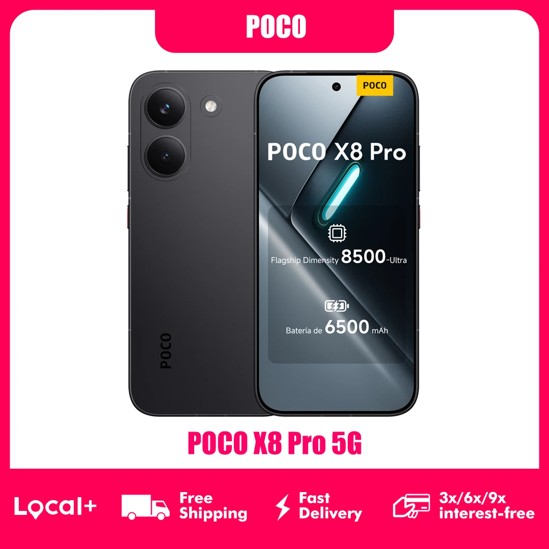 POCO X8 Pro 5G smartfon z ekranem AMOLED 120 Hz i baterią 6500 mAh