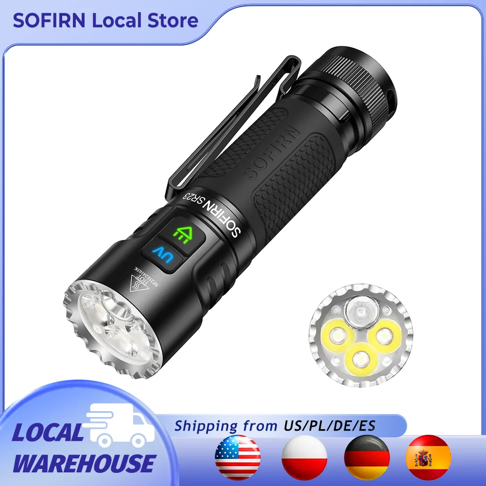 Sofirn SR23 latarka EDC 3300 lm z UV 365 nm
