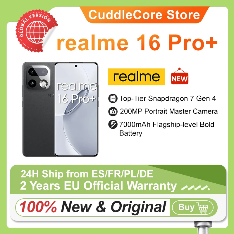 realme 16 Pro+ 5G smartfon z ekranem AMOLED 144Hz i aparatem 200MP OIS