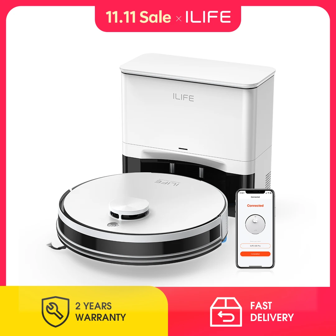 ILIFE A30 Pro robot sprzątający 5000 Pa ze stacją samoopróżniającą