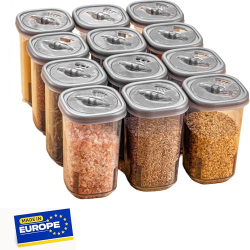IDOBY – zestaw 12 pojemników na przyprawy, 350 ml, bez BPA